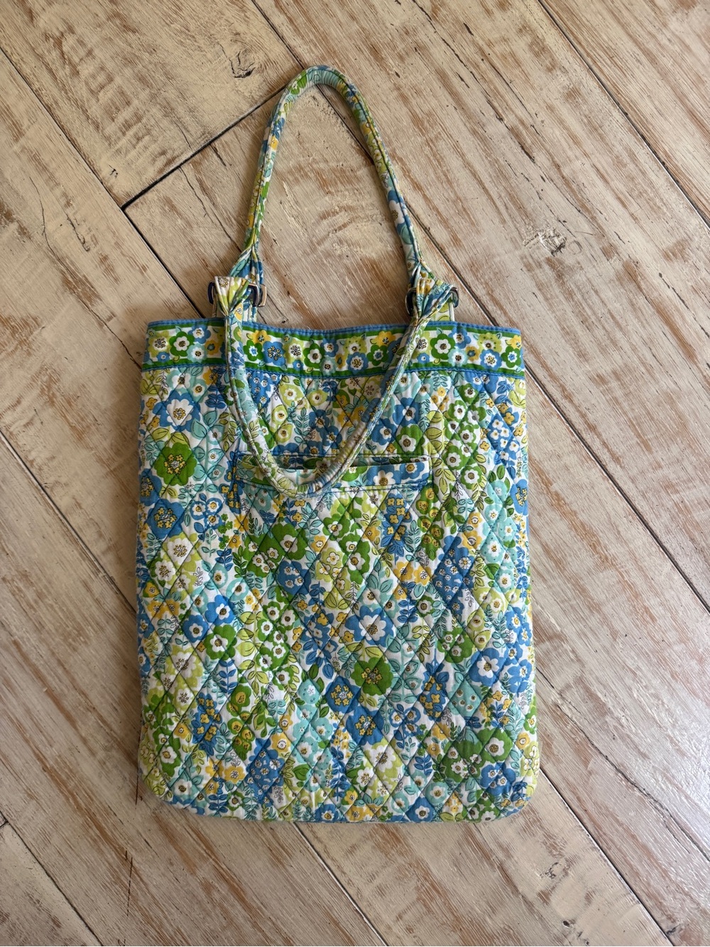VERA BRADLEY Floral Tote Bag in Blue & Green - Picture 2 of 4